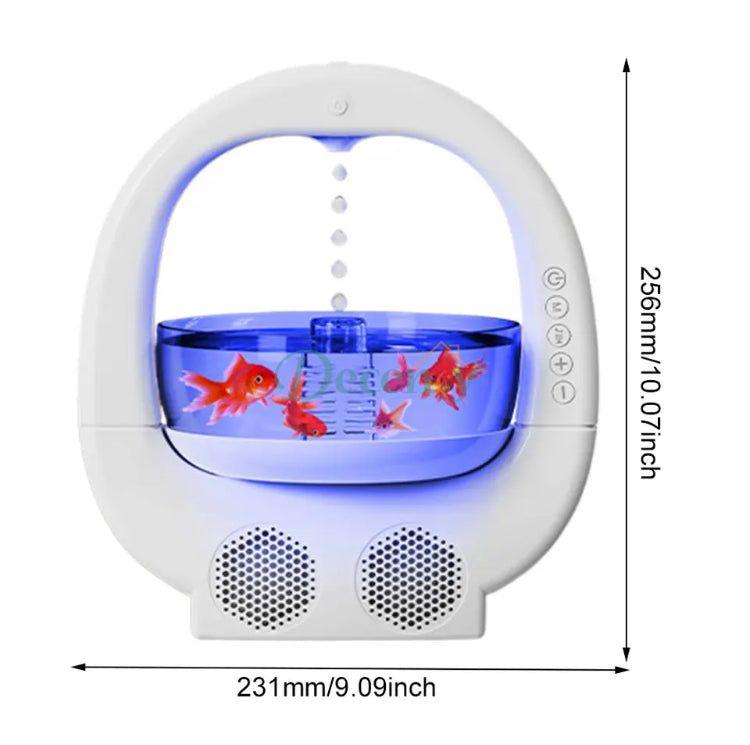 Anti Gravity Fish Aquarium Humidifier With Bluetooth Speaker