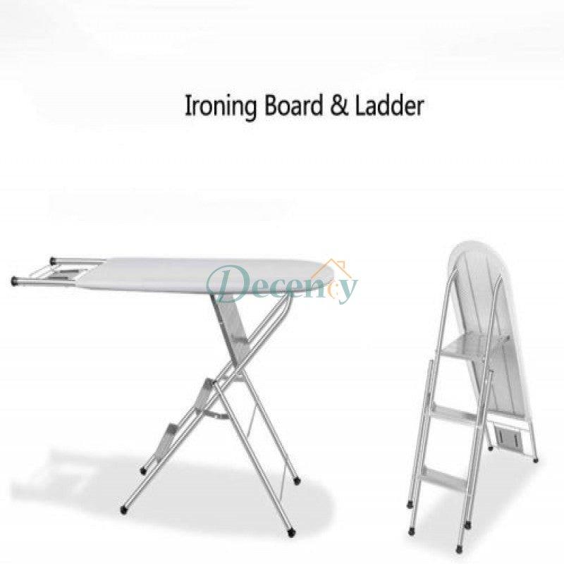 Folding Ironing Board Ladder Multi-Functional With 3-Steps Ladder - Decency
