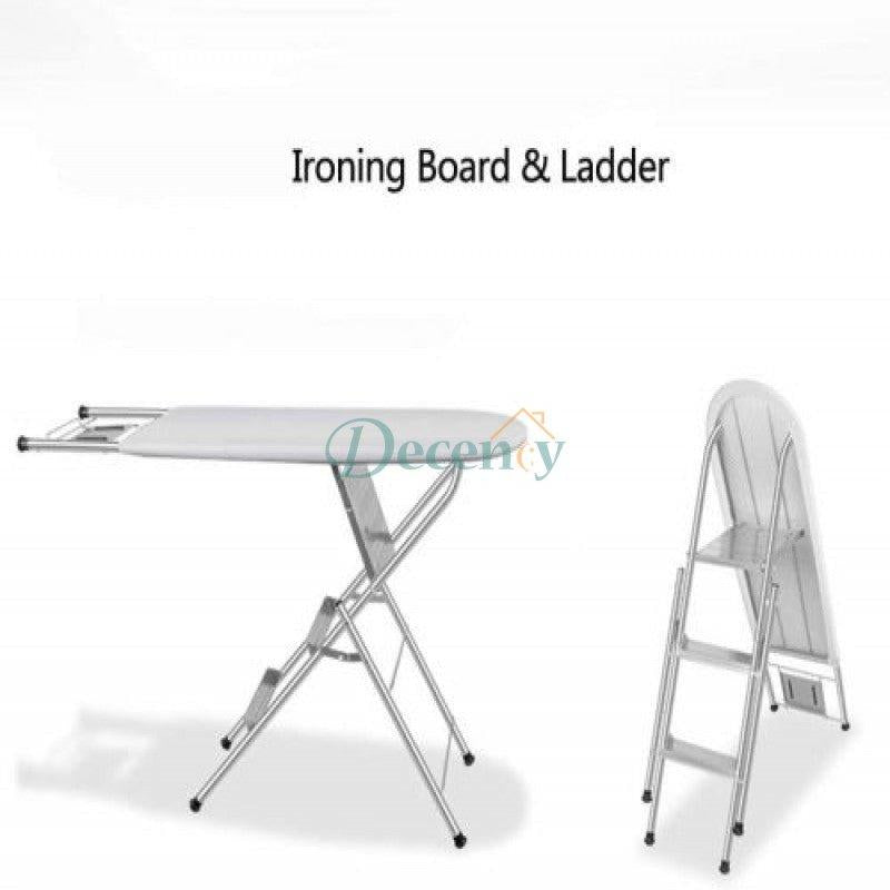 Folding Ironing Board Ladder Multi-Functional With 3-Steps Ladder - Decency