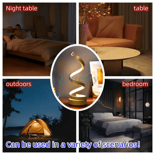 Spiral Led 3 Color Adjustable Lamp