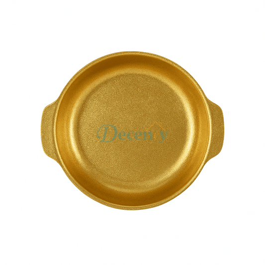 Golden Textured Serving Bowl