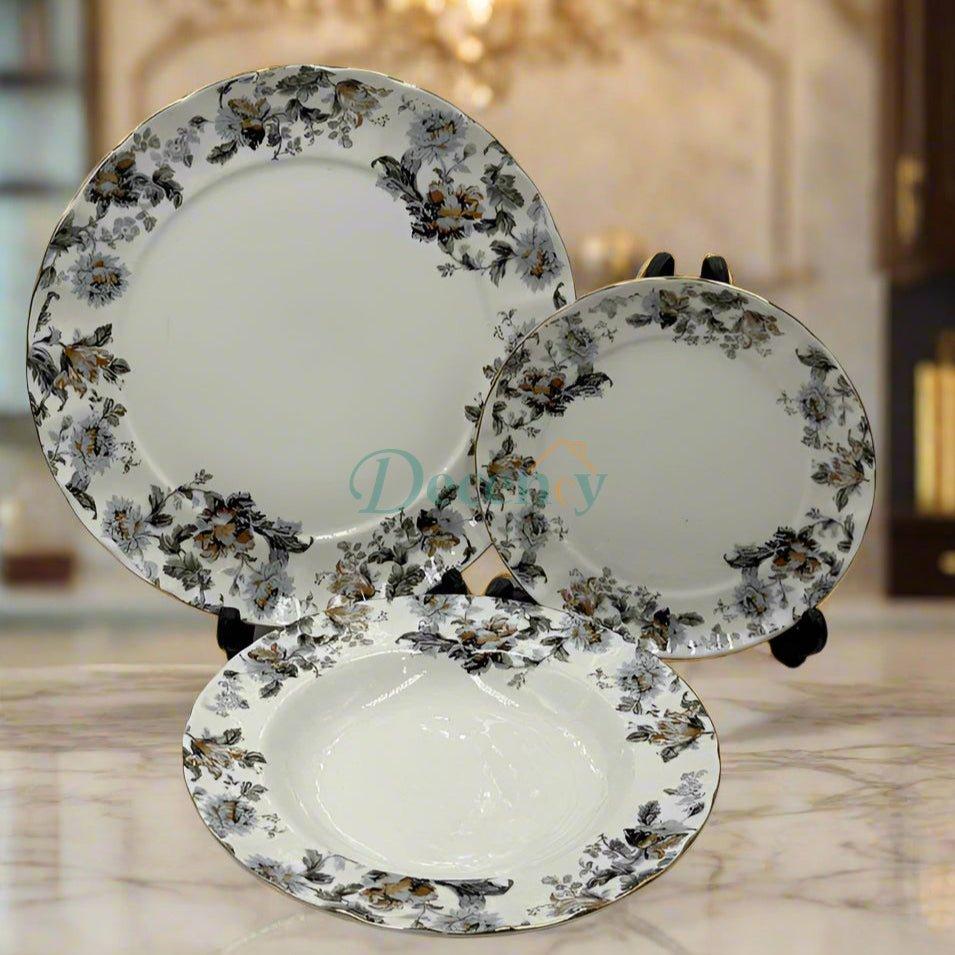 Royal Albert 18-Piece Dinner Set (4 Persons) Luxury Tableware | Elegant Floral Porcelain | Complete 4-Person Set