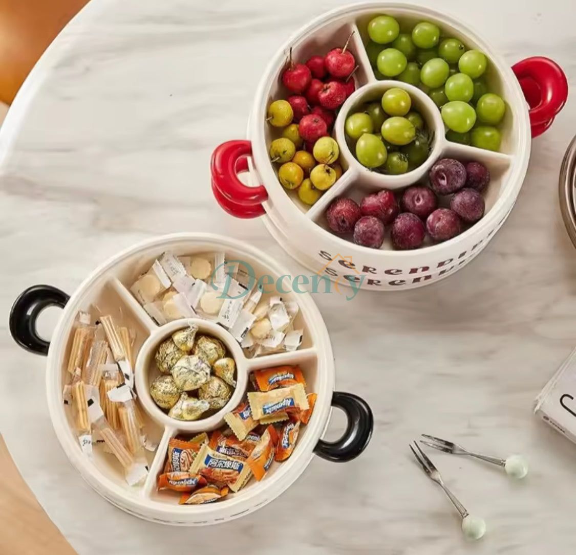 4 Grids Dried Fruit Tray With Lid