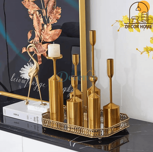 Set of 6 Metal Decorative Candle Holders