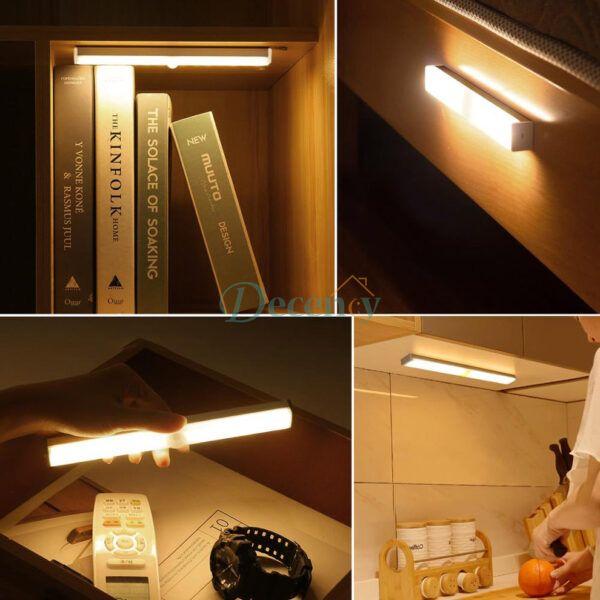 Smart motion sensor lights USB charging portable - Decency