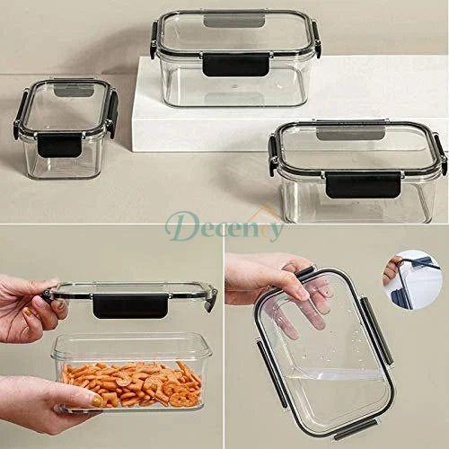 Set Of 3 Acrylic Containers