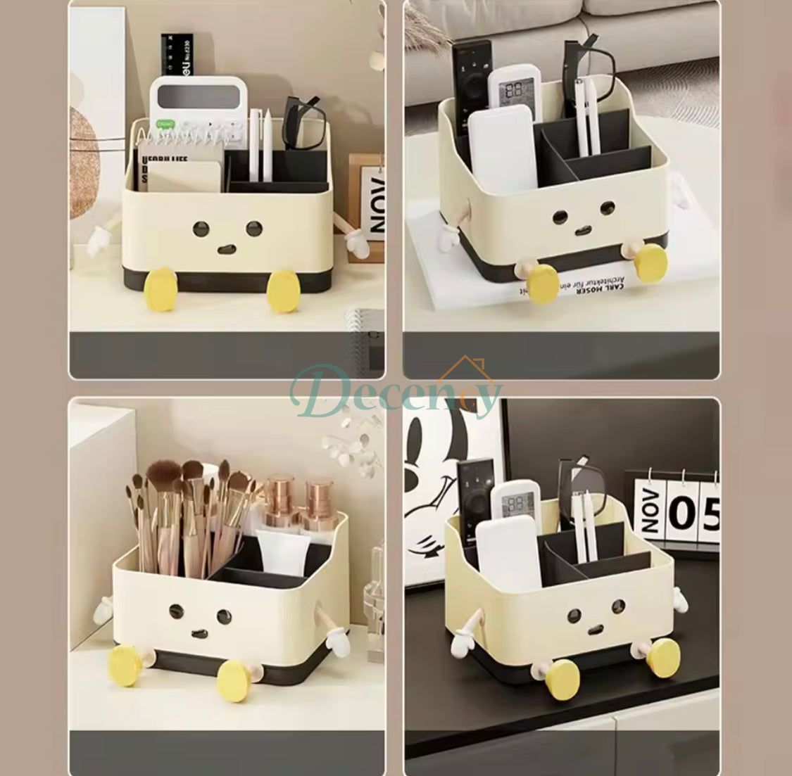Cute Cartoon Style Desktop Storage Box