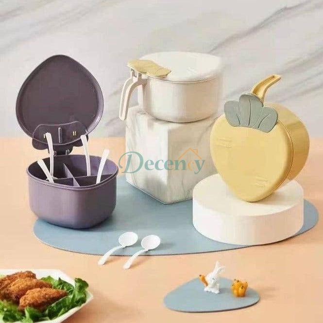 Three Grids Strawberry Seasoning Box