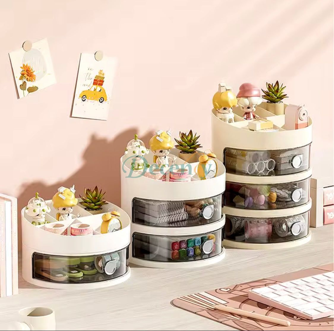 3 Layer Round Jewelry Storage Box