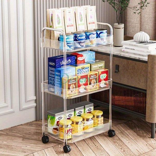 3 Layer Ripple Square Transparent Shelf