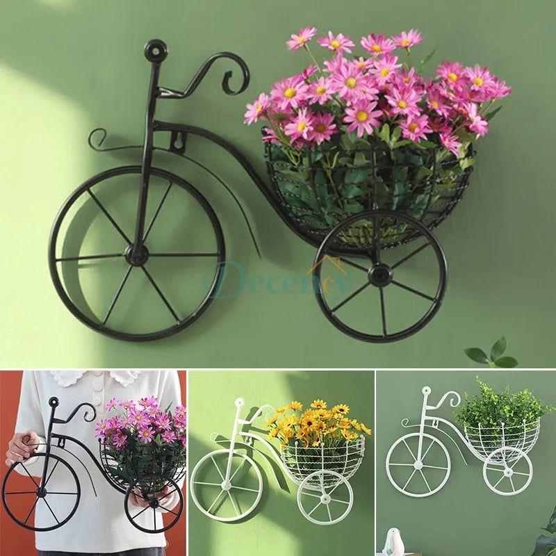 Bicycle Design Wall Basket For Home Decoration - Decency