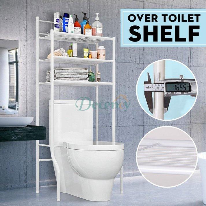 Over The Commode Iron Organizer Bathroom Shelf
