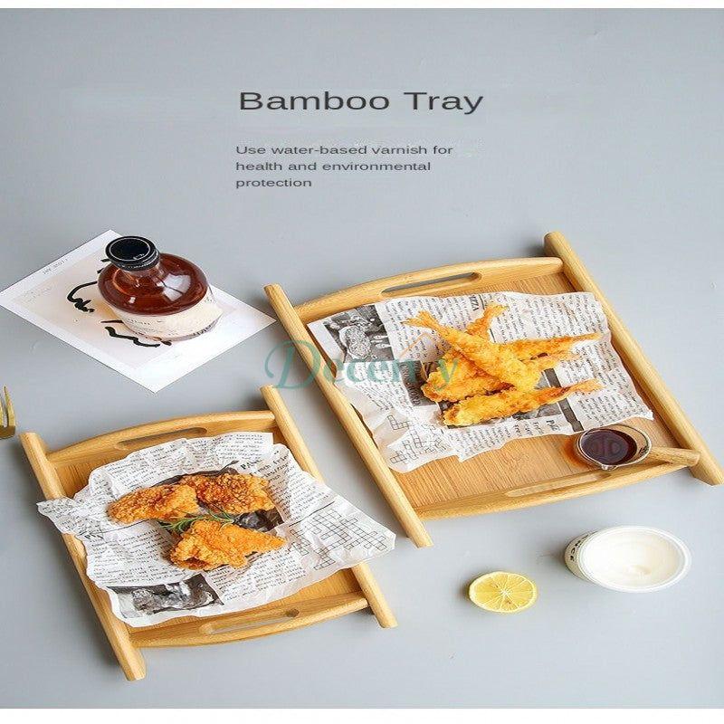 3 Pcs Set Wood Serving Tray For Kitchen