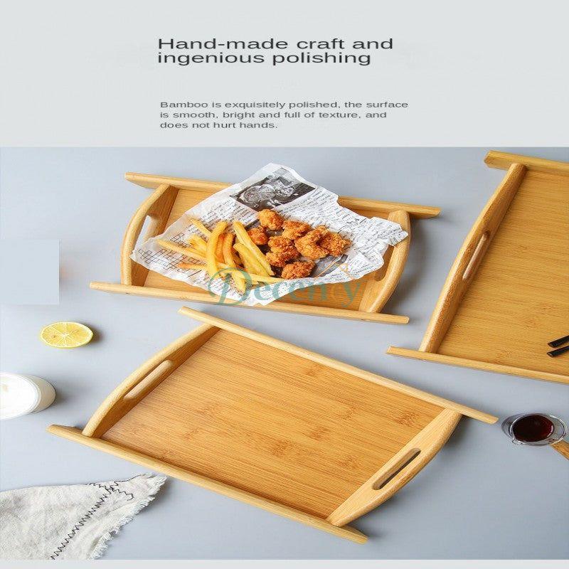 3 Pcs Set Wood Serving Tray For Kitchen