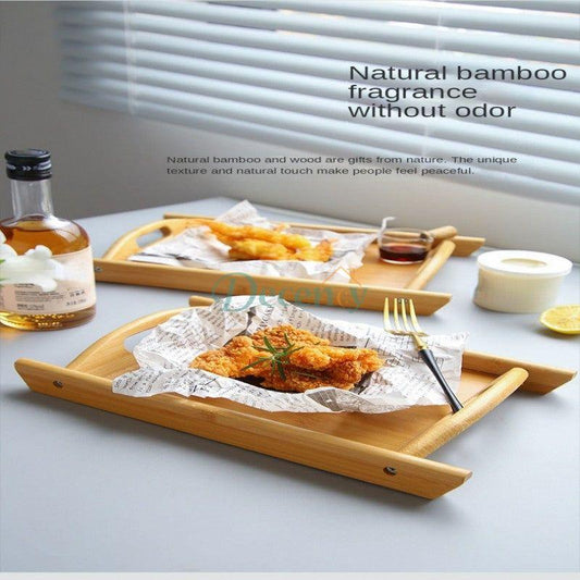 3 Pcs Set Wood Serving Tray For Kitchen