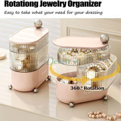 Multi Layer Rotating Desktop Cosmetic Organizer