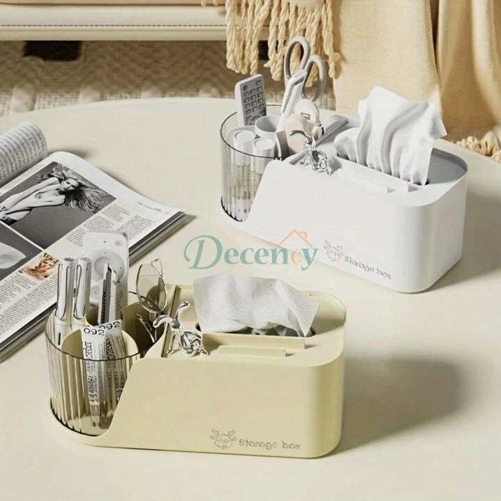 Multifunctional Modern Decorative Tissue Box And Pen Holder