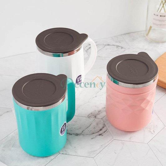 400ml Insulated Coffee Mug with Lid – Thermal Tea Cup for Hot & Cold Drinks
