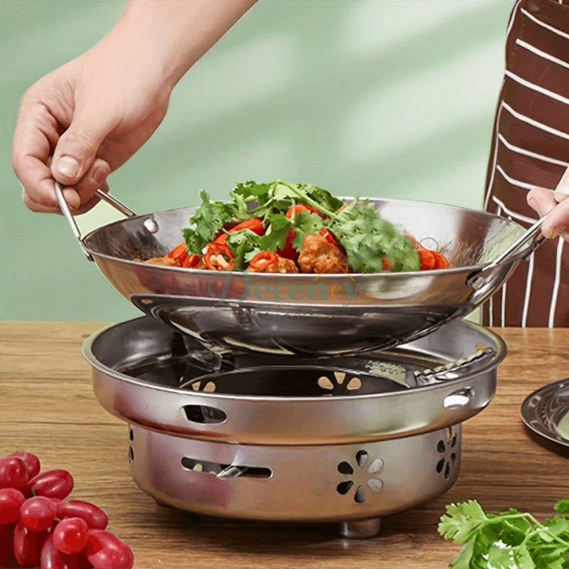 Premium Honeycomb Stainless Steel Frying Pan – 29 cm