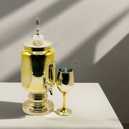 Elegant Glass Decanter with Glasses
