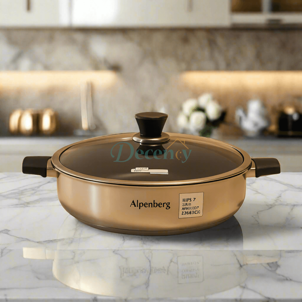Alpenberg SteelPro non-stick fry pan non-stick frying pan with glass lid durable non-stick skillet kitchen frying pan with lid heat-resistant handle fry pan
