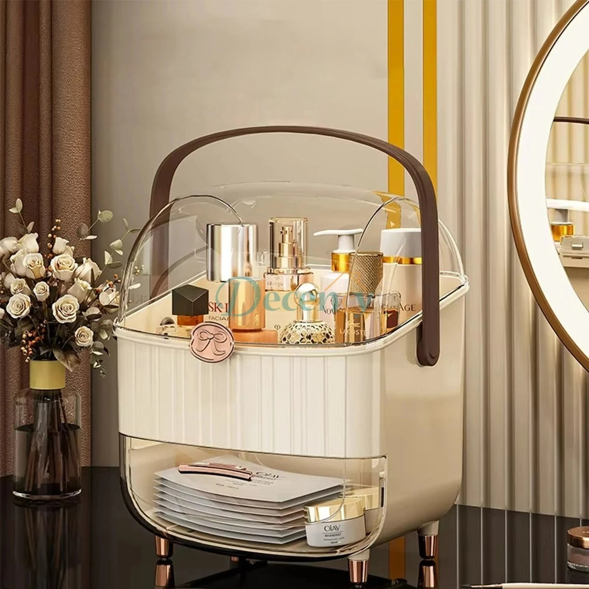 Luxury Acrylic Drawer Makeup Organizer – Transparent Cosmetic