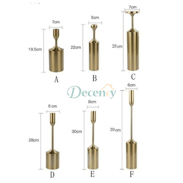 Set of 6 Metal Decorative Candle Holders