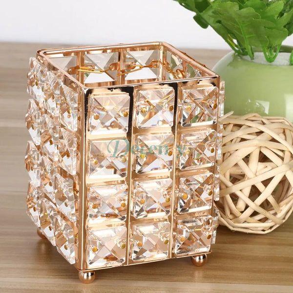 Crystal brush holder