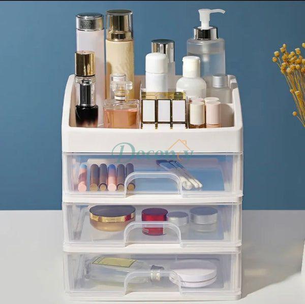 3 drawer acrylic makeup organizer clear cosmetic storage box vanity drawer organizer makeup drawer organizer for dressing table beauty and skincare storage