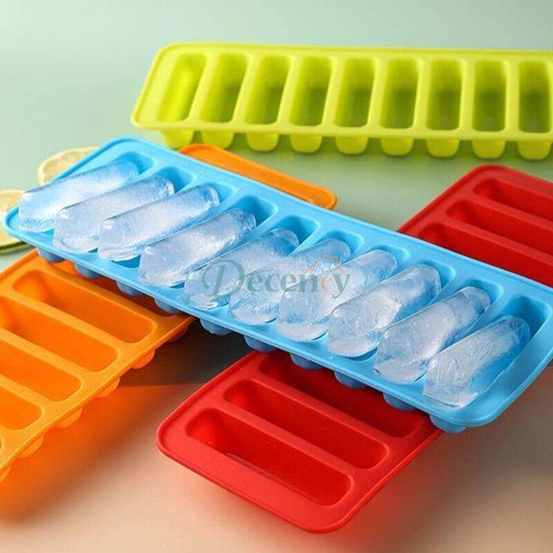 10 Grids Silicone Ice Cue Tray Mold Long Strip Ice Cube - Decency