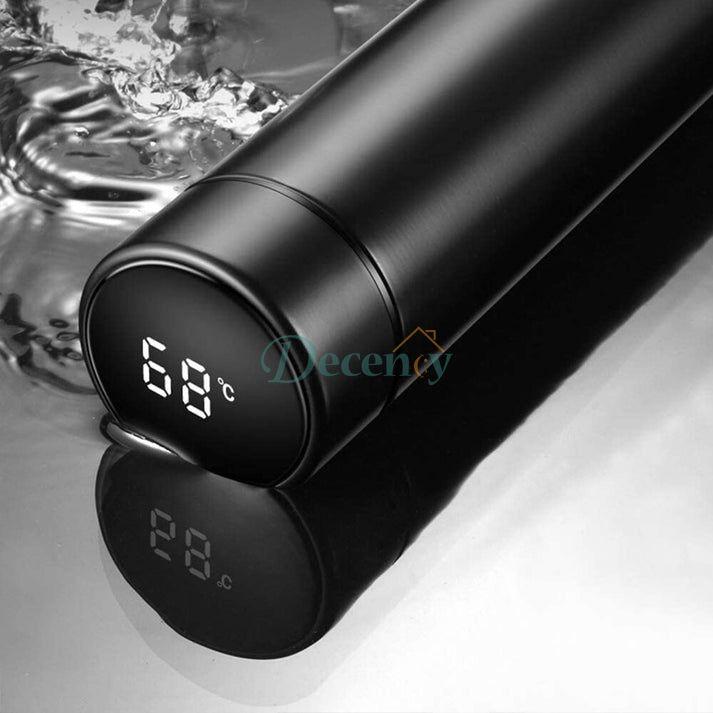 Smart Digital Thermal Vacuum Flasks Stainless Steel Touch Screen Water Bottle - Decency