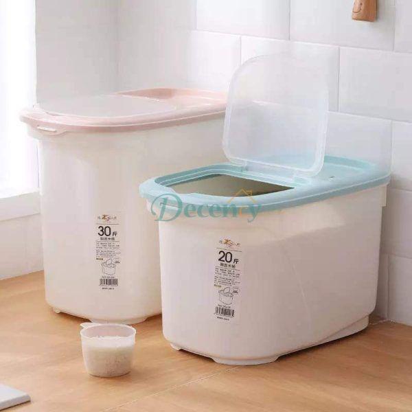 15 kg Rice Container With Wheels - Decency