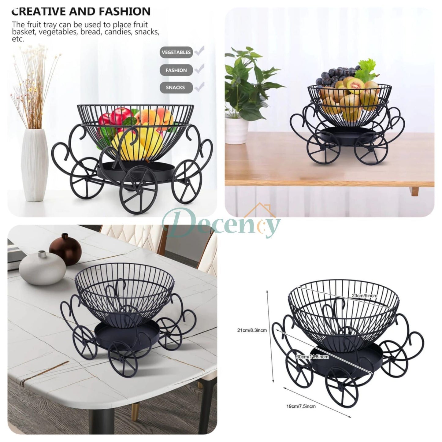 2 Tier Decorative Fruit Basket