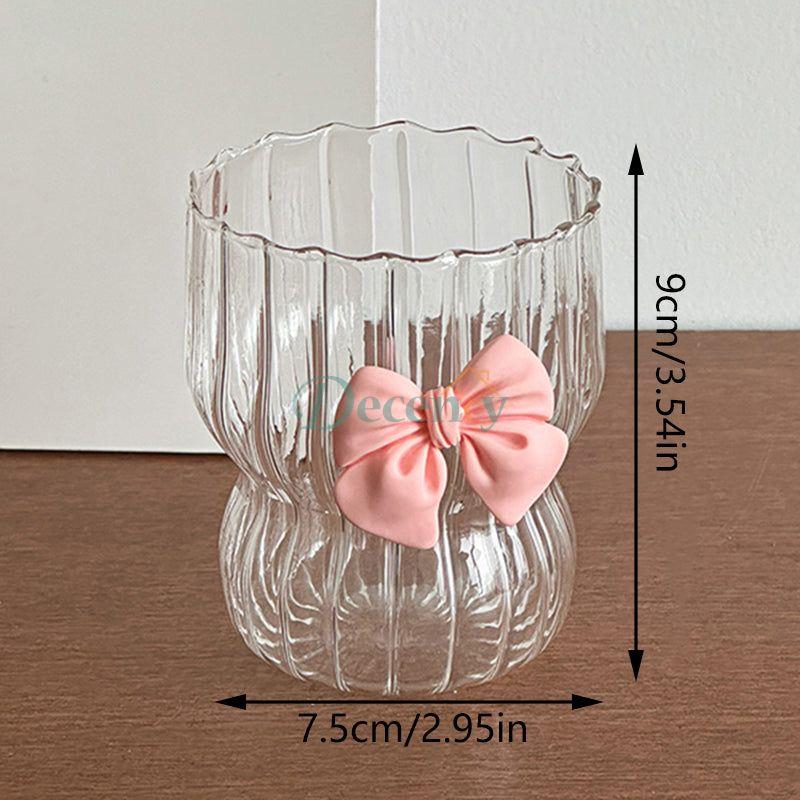 Bow Glass Cute Water Cup