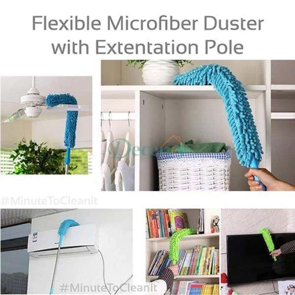 Flexible Microfiber Duster With Long Handle (Steel Rod) - Decency