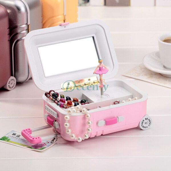 Mini Suitcase Shape Music | Jewellery Mini Storage Box - Decency