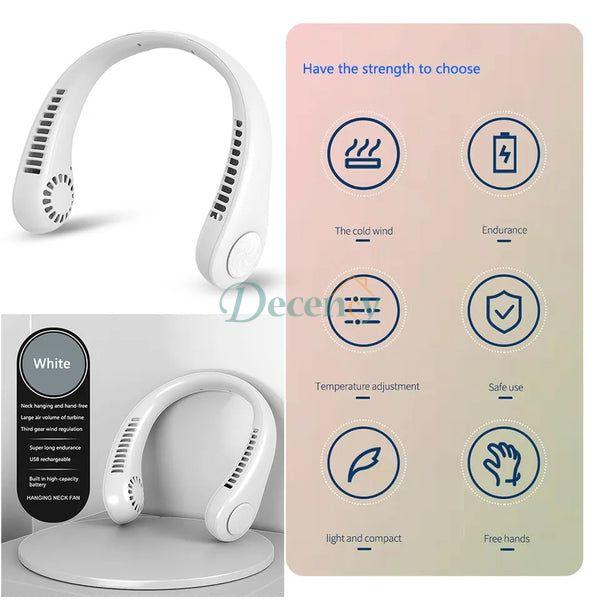 Portable Neck Fan Bladeless Fan with 3 Mode Speed - Decency