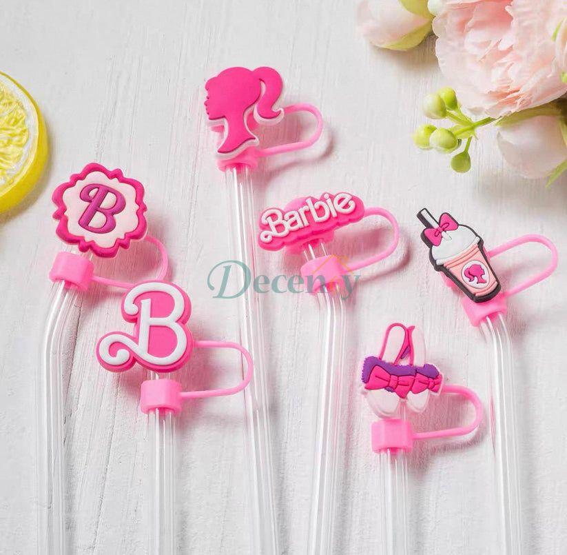 Pink Barbie Style Silicone Straw Stopper for Stanley Tumbler in Pakistan