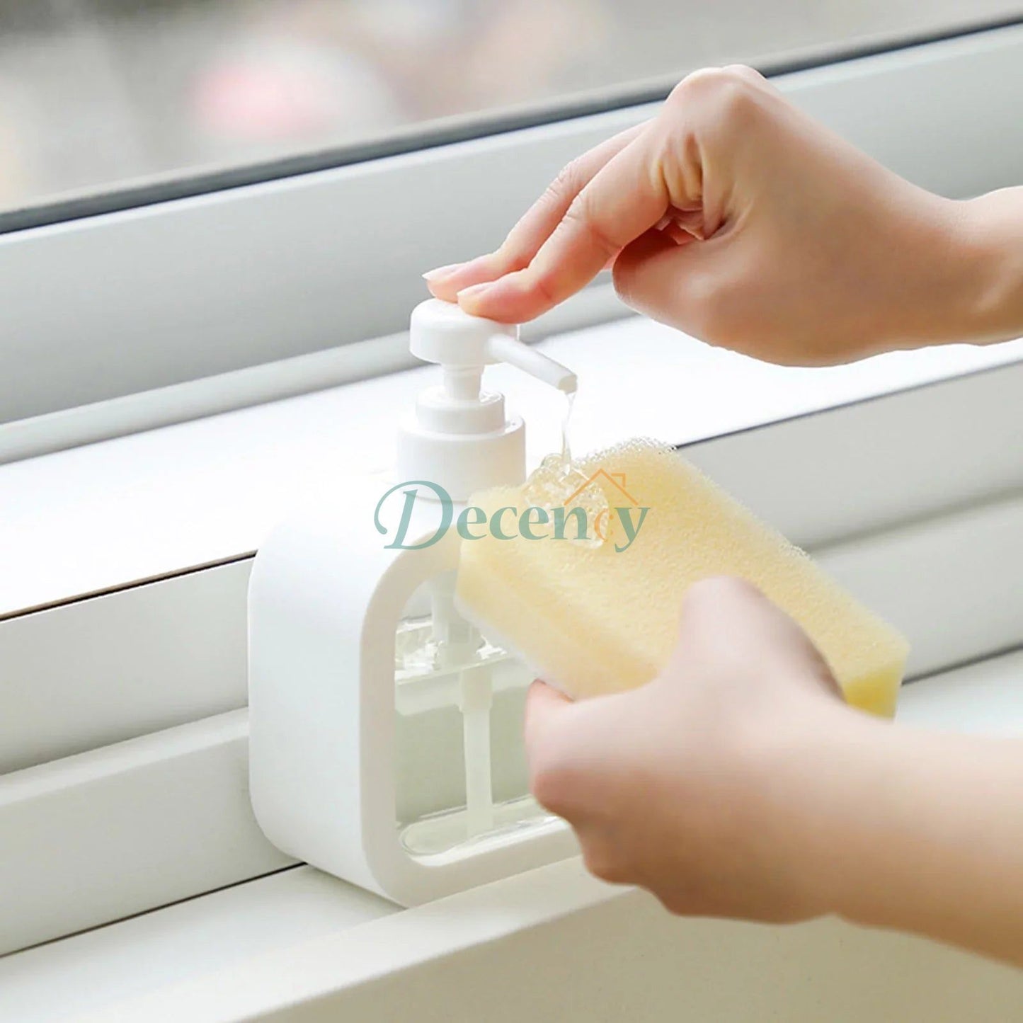 Press Clear Liquid Soap Dispenser Bottle
