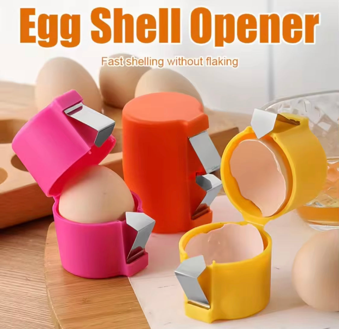 Egg Shell Opener, Quick Peel And Yolk Separator