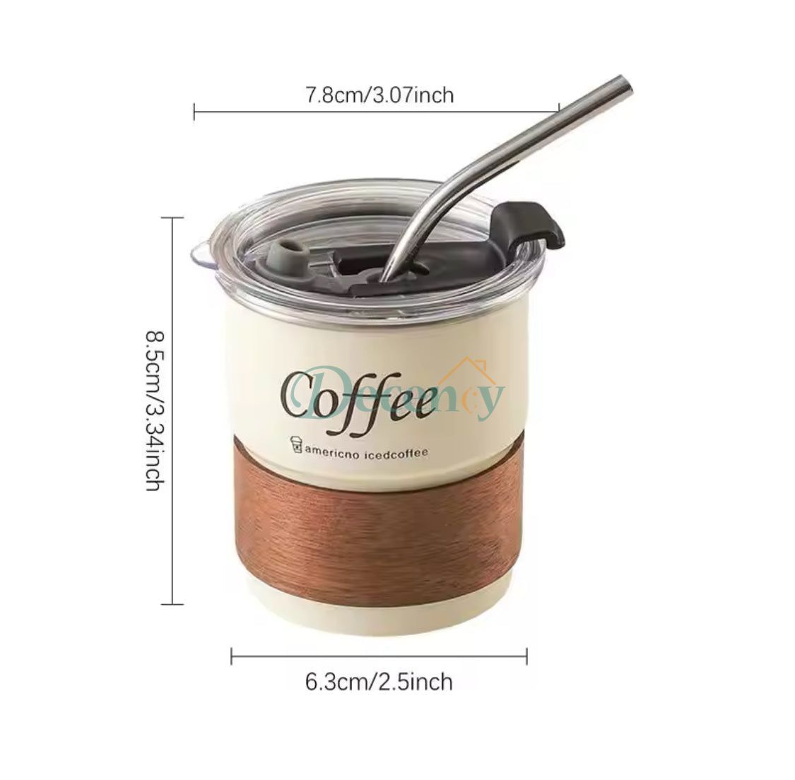 300ml Stainless Steel Insulated Mug With Lid