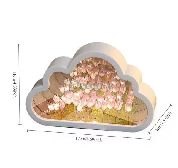 3D Cloud Tulip Night Light Lamp
