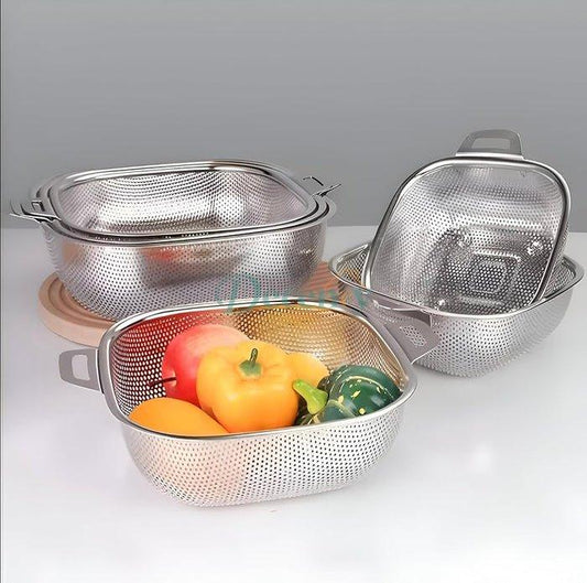 Square Shape Stainless Steel Strainer With Handle