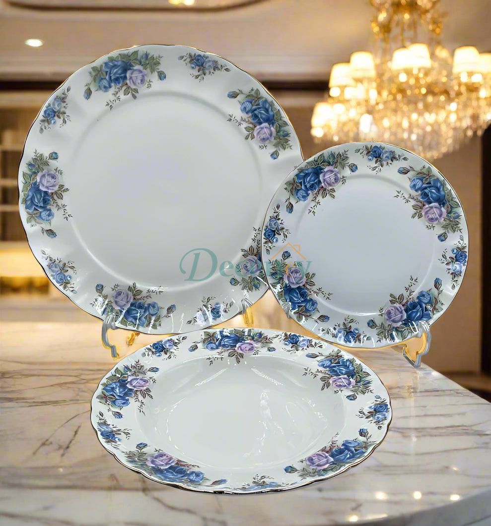 Royal Albert 18-Piece Dinner Set (10 Persons) Elegant Dining | Fine Porcelain | Classic Floral Design