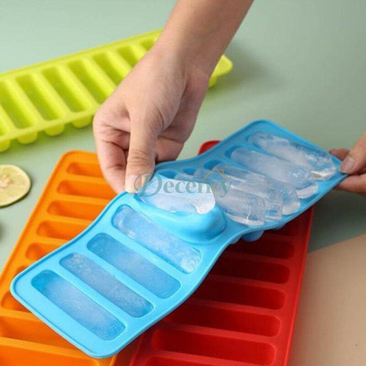 10 Grids Silicone Ice Cue Tray Mold Long Strip Ice Cube - Decency