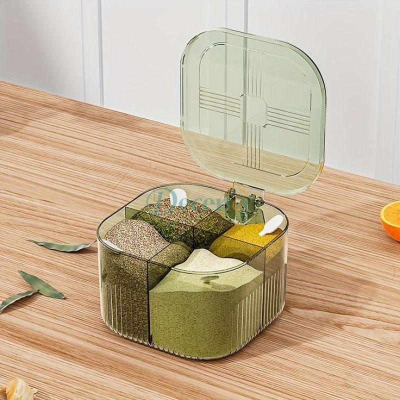 Luxury Acrylic Multil Grid Seasoning Box