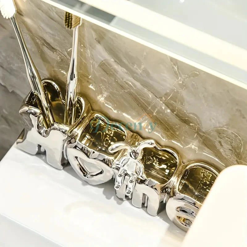 Creative Ceramic Toothbrush Holder – Stylish Bathroom Accessory