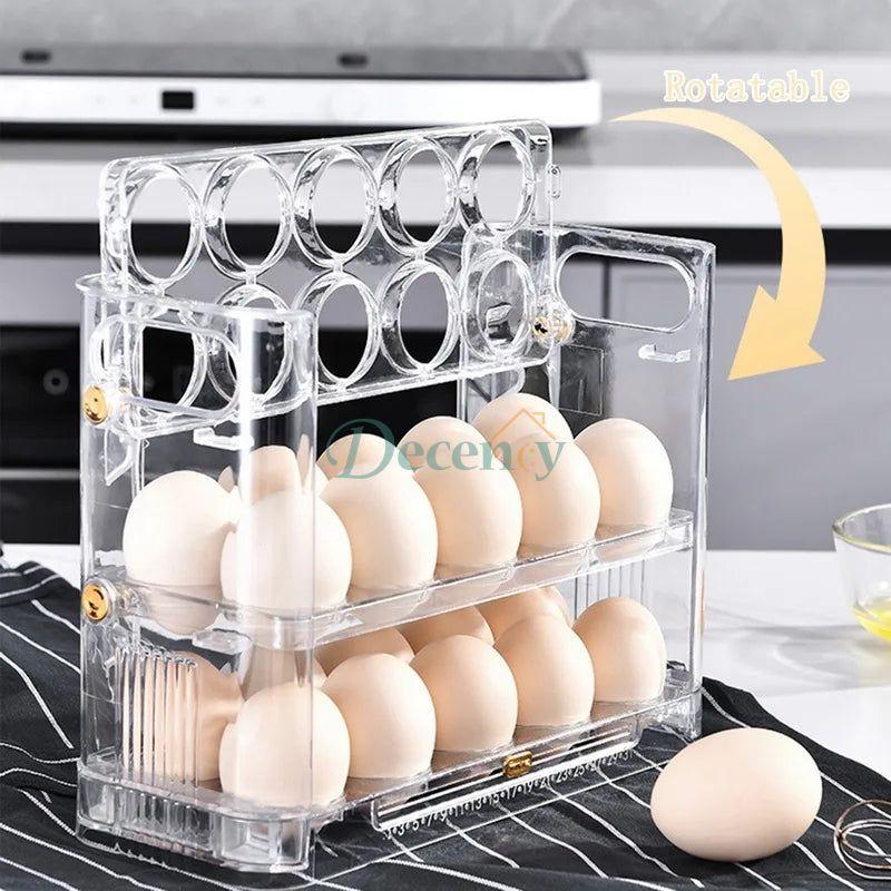 Acrylic 30 Grids 30 Layer Egg Organizer