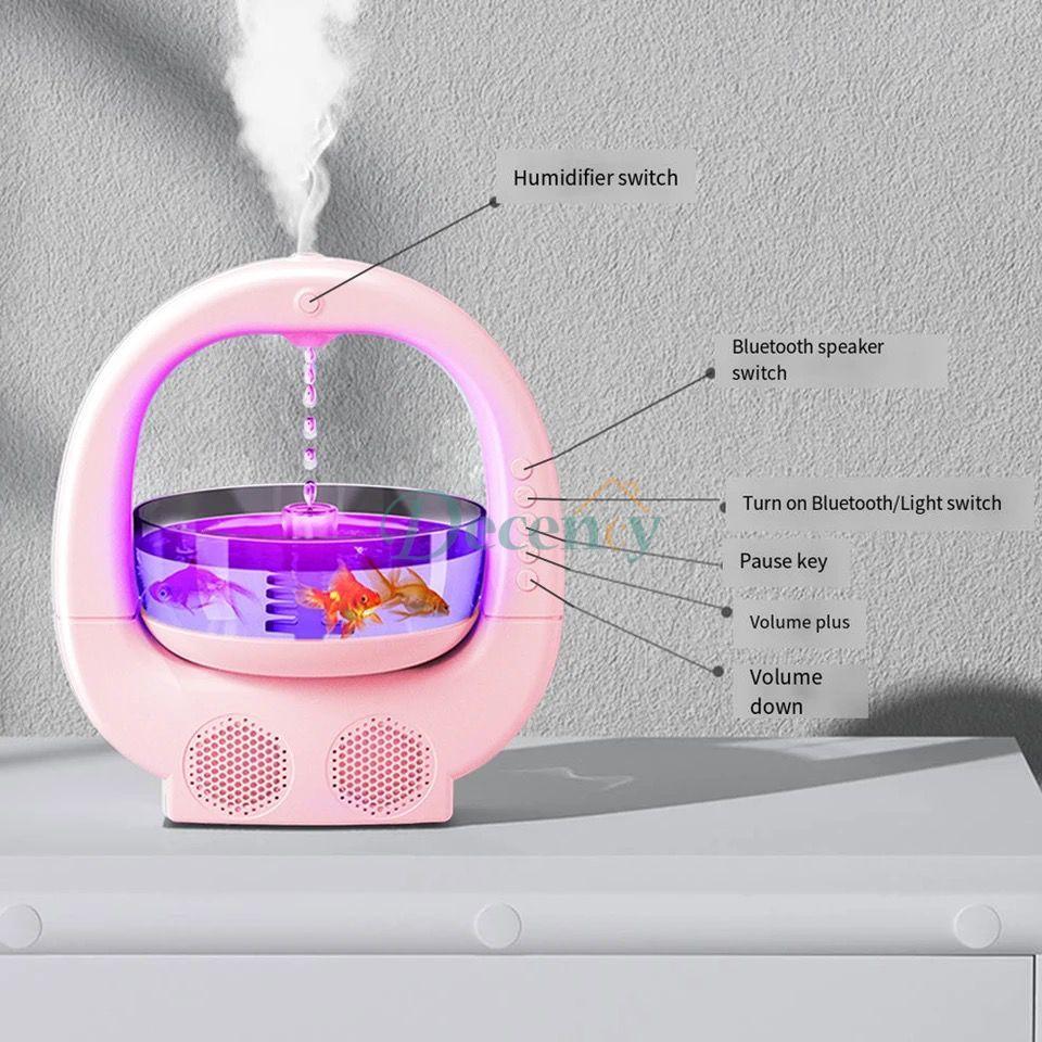Anti Gravity Fish Aquarium Humidifier With Bluetooth Speaker
