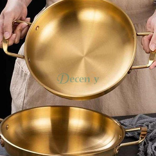 Stainless Steel Wok Pan Golden